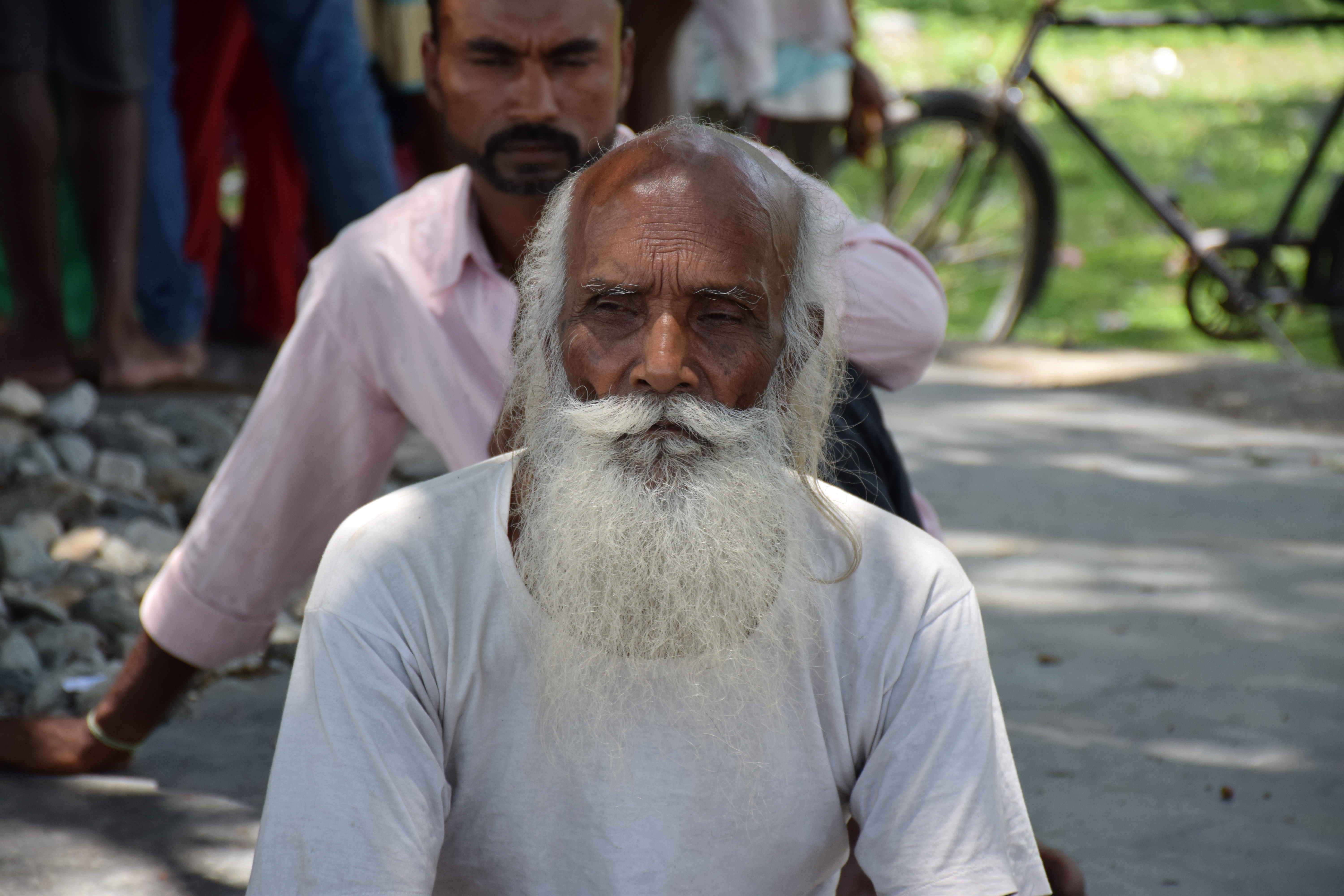 Samir Mehta/International Rivers Villager in Gazadoba Village No. 12 along India's Teesta River participates in a cross-border exchange.